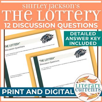 Activity Sheet: “The Lottery” Discussion Guide .